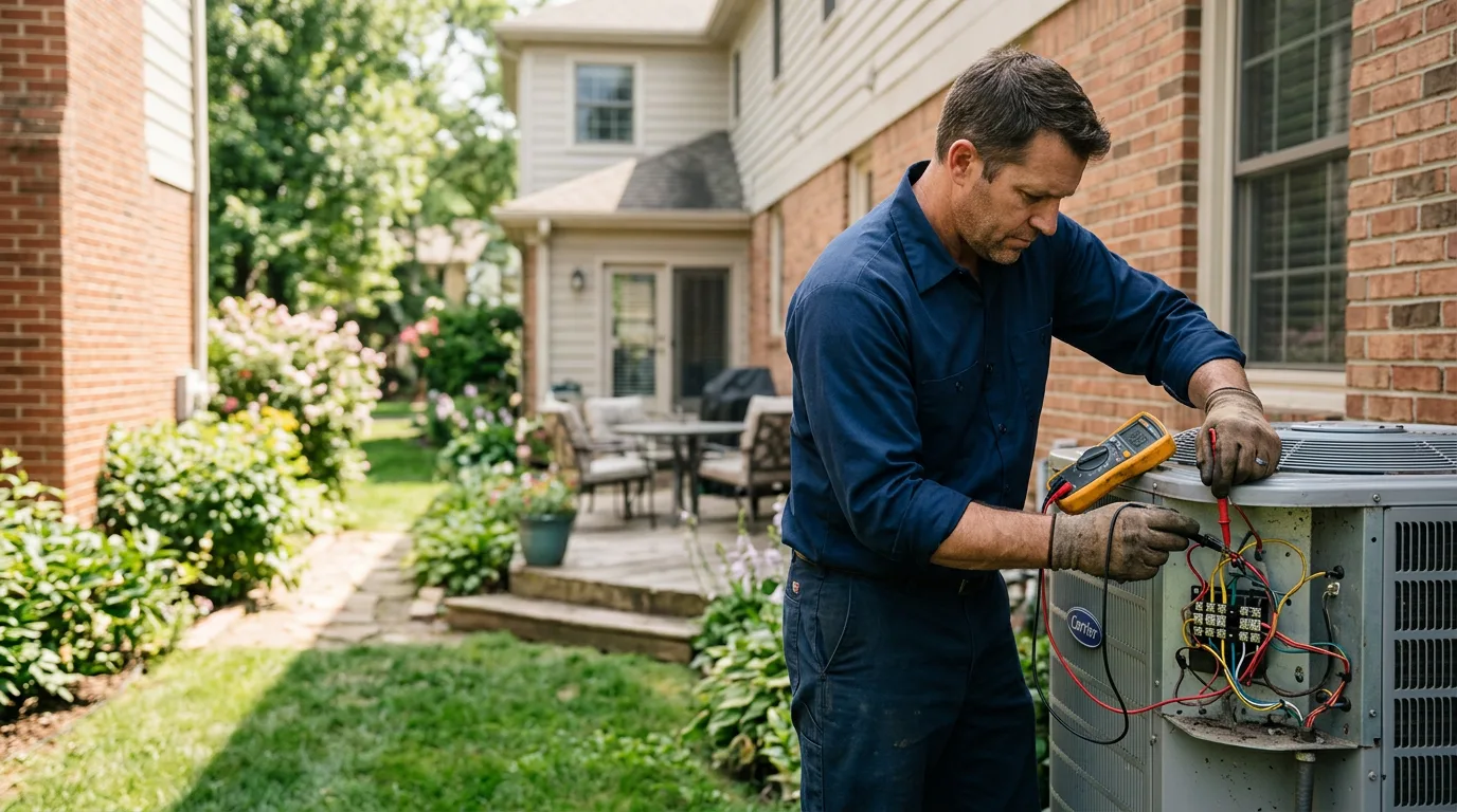 HVAC technician working near La Quinta, CA